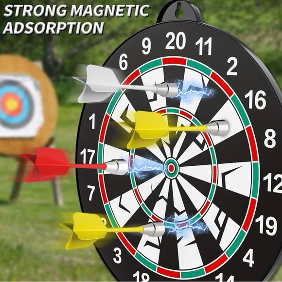 NIB Bennol 14 PCS Double-sided Magnetic Dart Board For Kids - Picture 9 of 12
